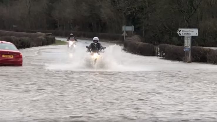 Flooded motorcycles